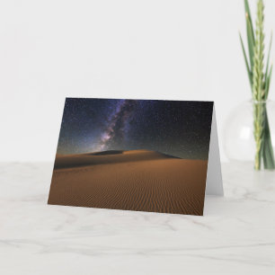 Starry Sky over the Sand Dunes Gobi Desert Card