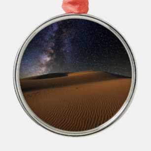 Starry Sky over the Sand Dunes Gobi Desert Metal Ornament