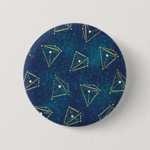 Starry Sky Space Geometry Chemistry Constellations 6 Cm Round Badge