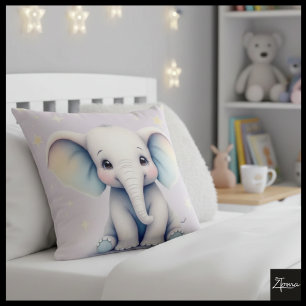 Starry Snuggle Elephant Pillow