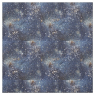 Starry Space Constellations Fabric