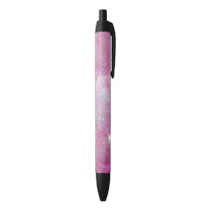 Starry Space Light Pink Watercolor Stars Galaxy Black Ink Pen