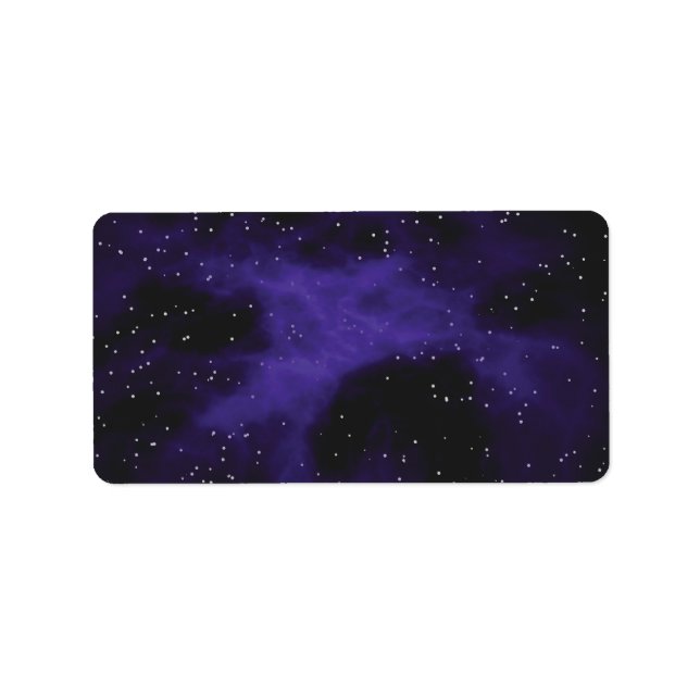 Starry Space Nebula Scene Label (Front)