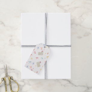 Starry Sparkle Cute Puppy Wishes Gift Tags