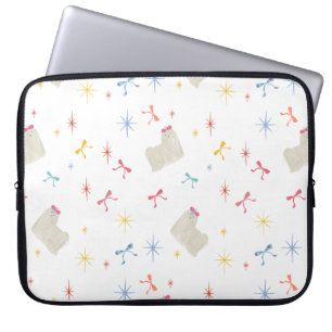 Starry Sparkle Cute Puppy Wishes Laptop Sleeve