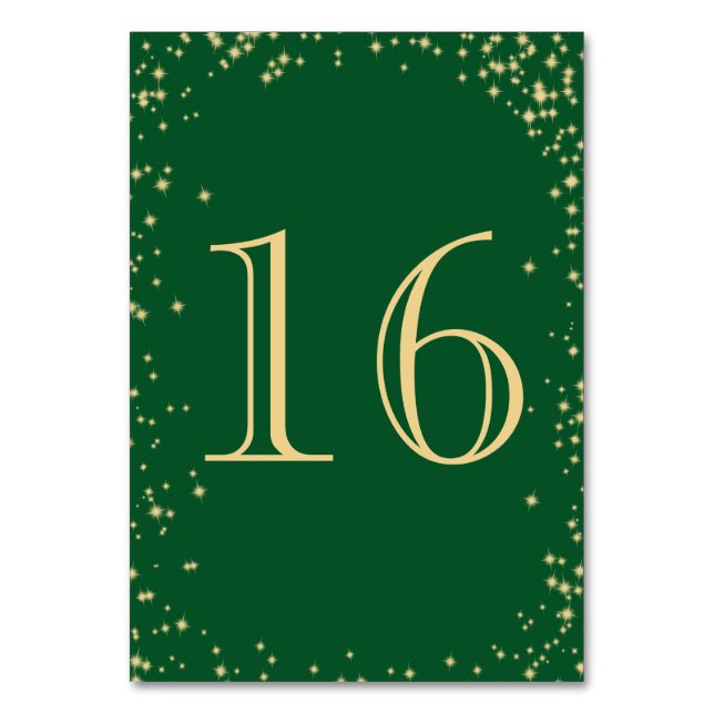 Starry Sparkle Table Number (Front)
