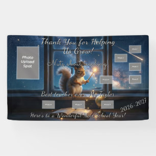 Starry Squirrel Teacher Appreciation Photo Banner