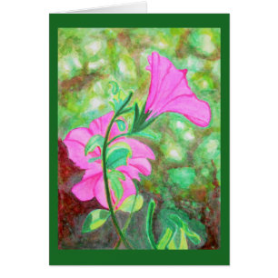 Starry, starry morning glory watercolor