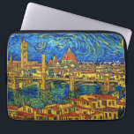 Starry Starry Night Florence Italy Laptop Sleeve<br><div class="desc">This beautiful design shows the city of Florence Italy in a style of Van Gough's Starry Starry Night painting.</div>