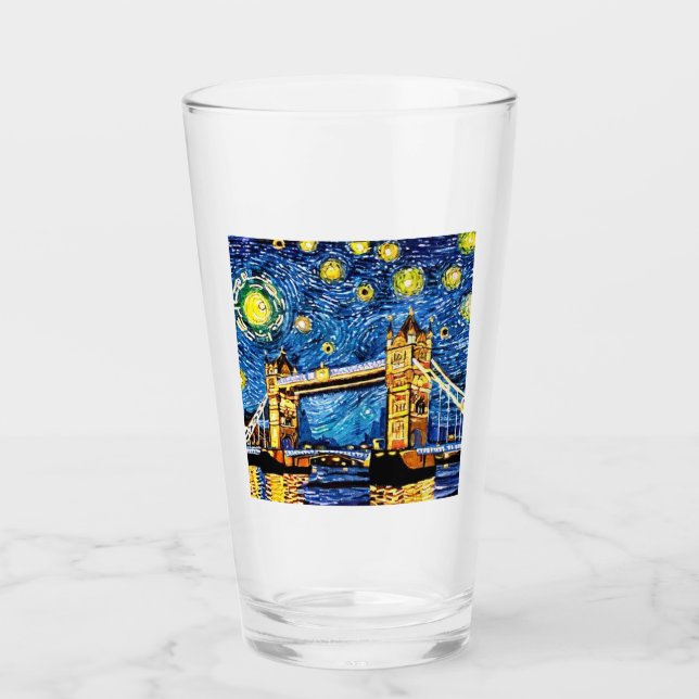 Starry Starry Night London England Glass (Front)