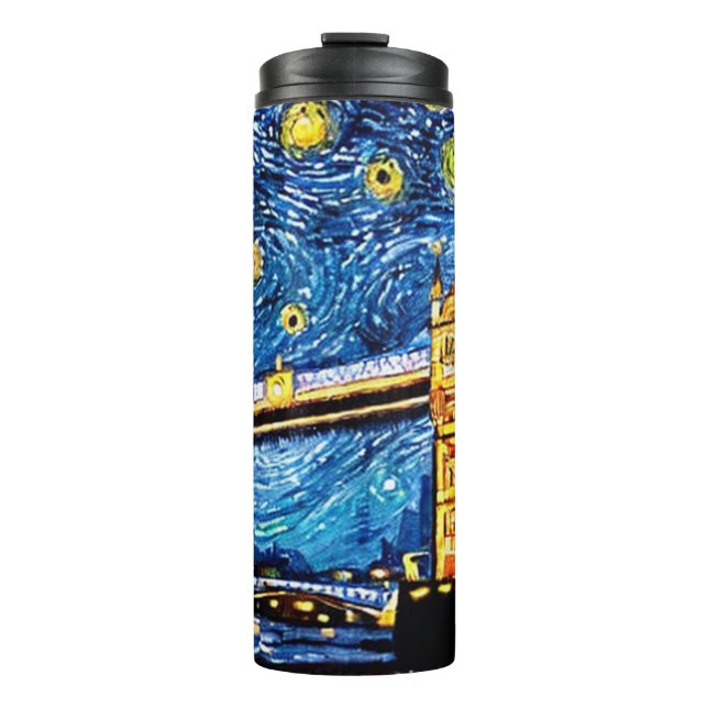 Starry Starry Night London England Thermal Tumbler (Front)