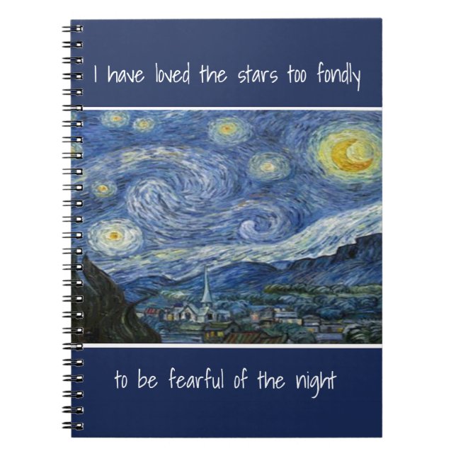 Starry Starry Night Loved the Stars Quote Notebook (Front)