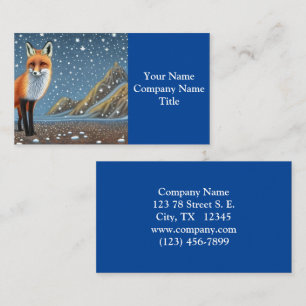 Starry Starry Night Storybook Fox Business Card