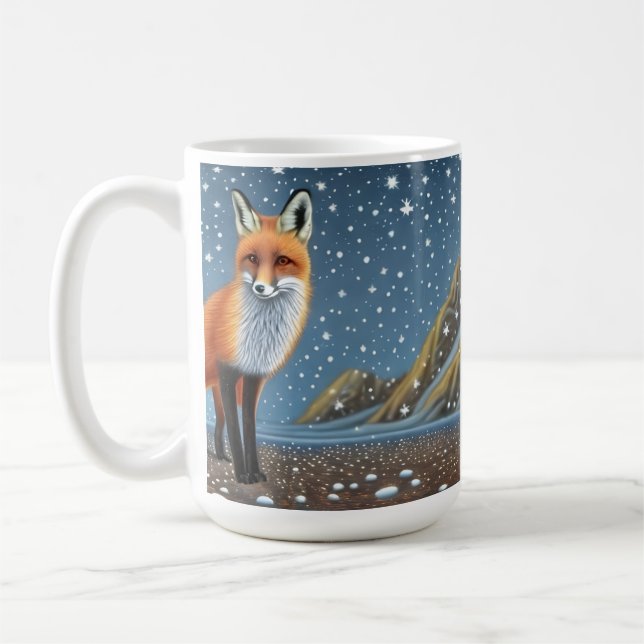 Starry Starry Night Storybook Fox Coffee Mug (Left)