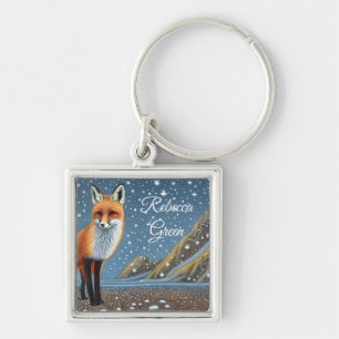 Starry Starry Night Storybook Fox Key Ring