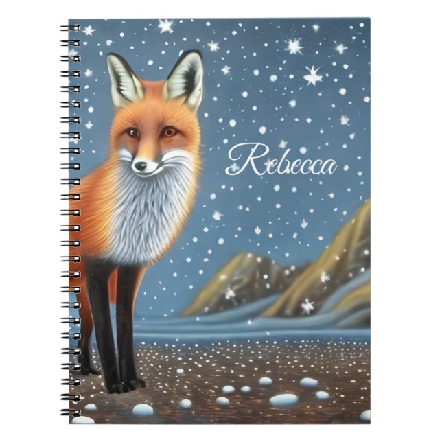 Starry Starry Night Storybook Fox Notebook (Front)