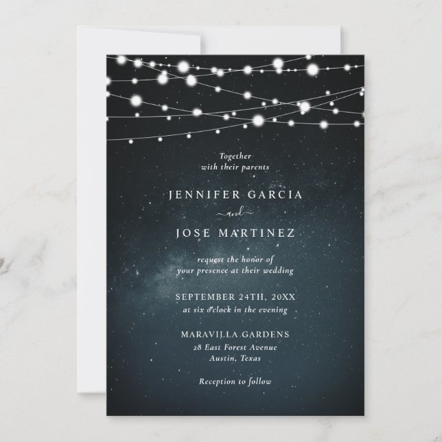 Starry Starry Night Wedding Invitations (Front)