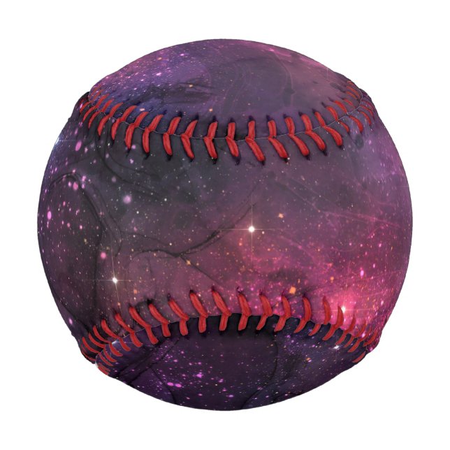 Starry Stars Outer Space Galaxy Planetary Pattern Baseball (Front)