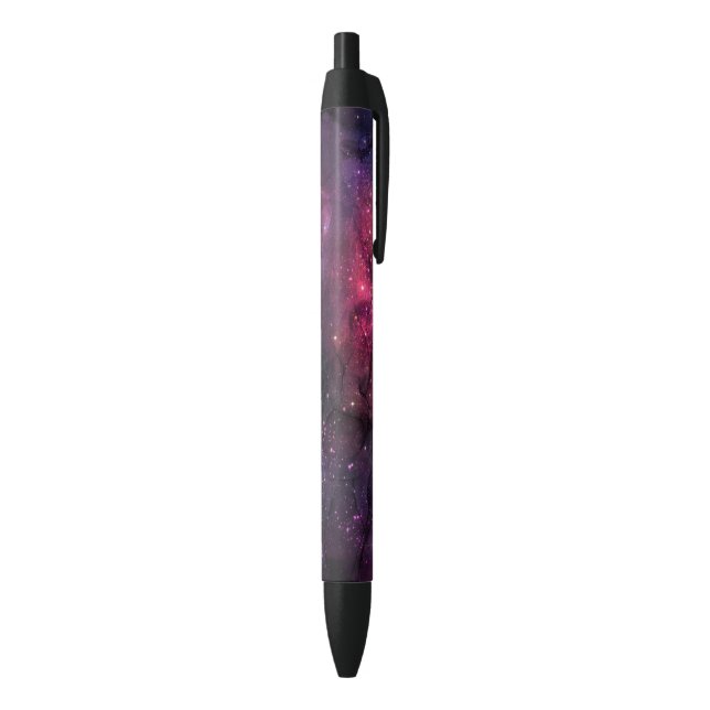 Starry Stars Outer Space Galaxy Planetary Pattern Black Ink Pen (Bottom (Vertical))
