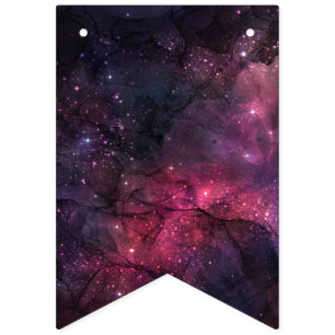 Starry Stars Outer Space Galaxy Planetary Pattern Bunting