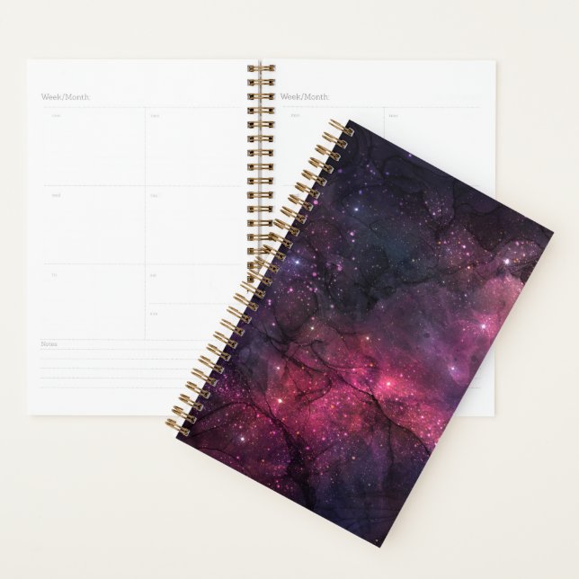 Starry Stars Outer Space Galaxy Planetary Pattern Planner (Display)