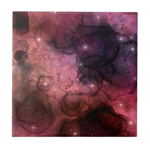 Starry Stars Space Galaxy Pattern Outer Space Ceramic Tile