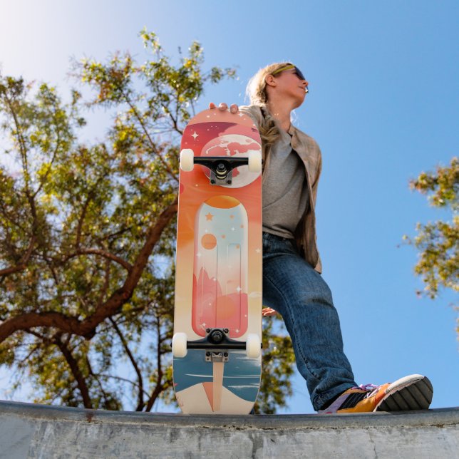Starry Summer Tropical Night Skateboard (Outdoor 1)