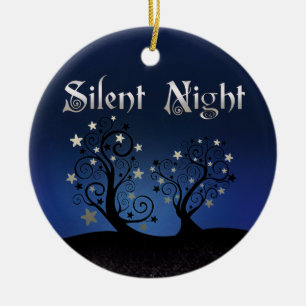 Starry Trees Silent Night Ceramic Tree Decoration