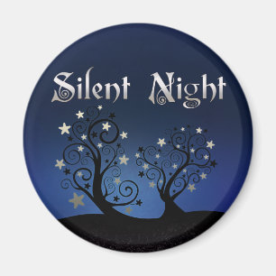 Starry Trees Silent Night Magnet