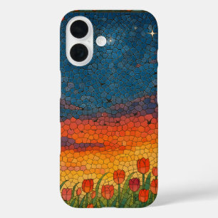 Starry Tulip Sunset Retro iPhone / iPad case