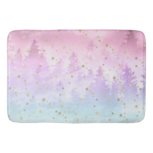 Starry Unicorn Pastel Forest Dream #1 #decor #art Bath Mat