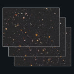 Starry universe deep space photo wrapping paper sheet<br><div class="desc">Universe or cosmos space image from a photo of deep space galaxies taken from the Hubble telescope. Surprise your favourite science geek or astronomer.</div>