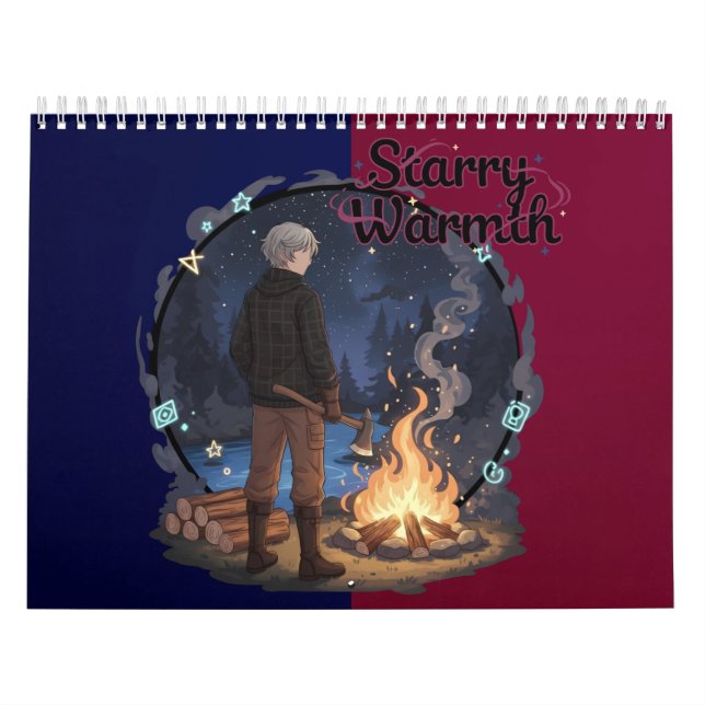 Starry Warmth - Lumberjack Anime Boy by Campfire Calendar (Cover)