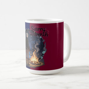 Starry Warmth - Lumberjack Anime Boy by Campfire Coffee Mug