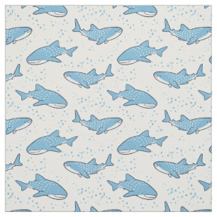 Starry Whale Shark (Light) Fabric