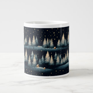 Starry Winter Forest Night Speciality Mug