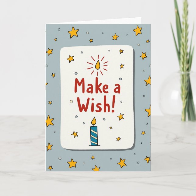 Starry Wish Birthday Card (Front)