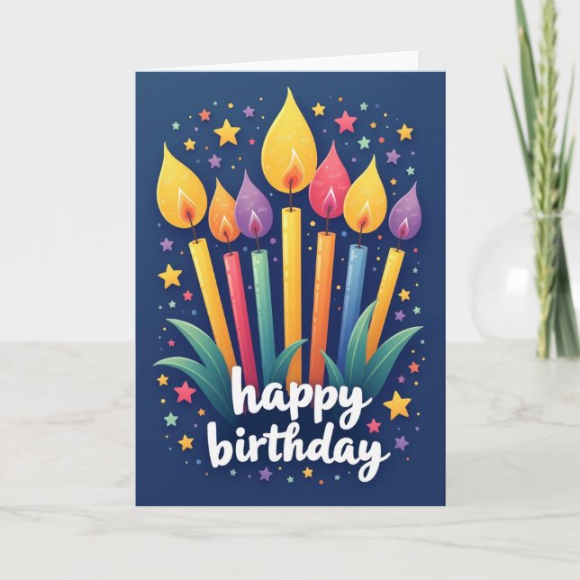 Starry Wishes Birthday Card (Front)