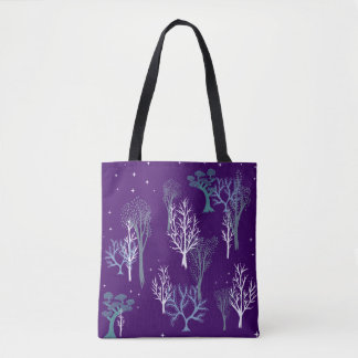 Starry Woods Tote Deep Purple Bag