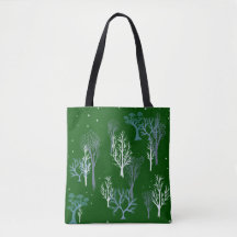 Starry Woods Tote Forest Green
