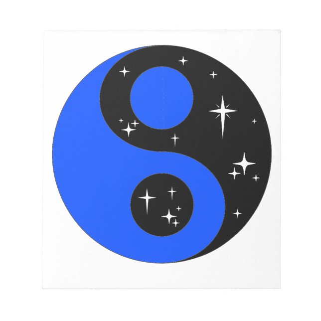 " Starry Ying Yang Symbol " Notepad (Front)