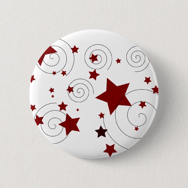 Stars 6 Cm Round Badge (Front)