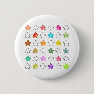 Stars 6 Cm Round Badge