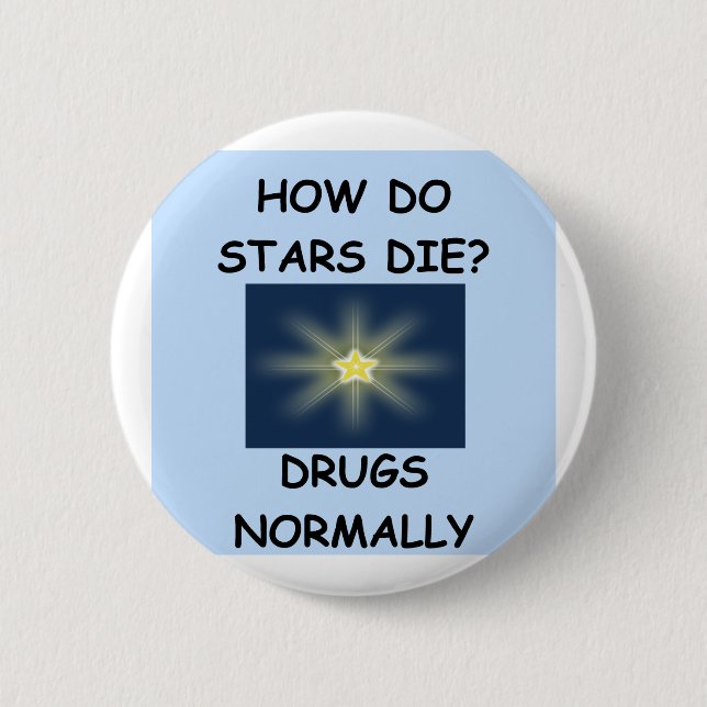 stars 6 cm round badge (Front)