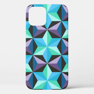 Stars Abstract Geometric Patchwork iPhone 12 Case