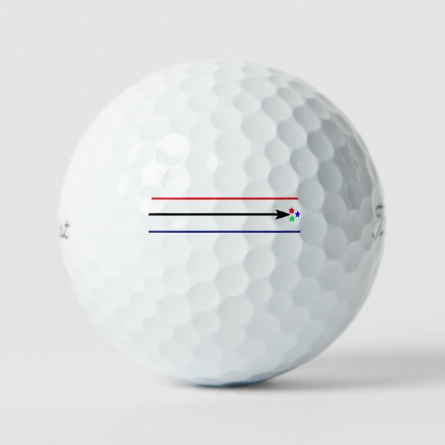 Stars Alignment Line Titleist Pro V1 Golf Balls (Front)