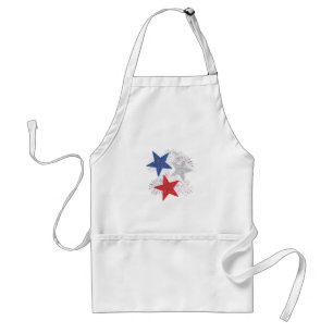 Stars American Flag Fireworks 4th Of July Independ Standard Apron