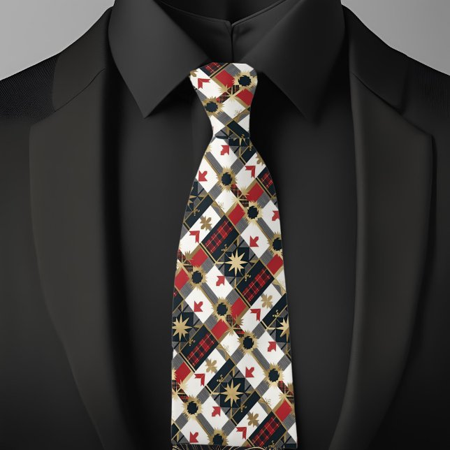 Stars and Arrows Plaid Tie (Creator Uploaded)