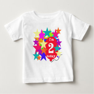 Stars and Balloon 2nd Birthday Baby T-Shirt