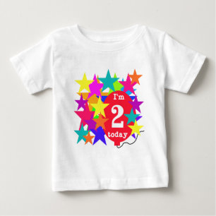 Stars and Balloon 2nd Birthday T-shirts and Gifts